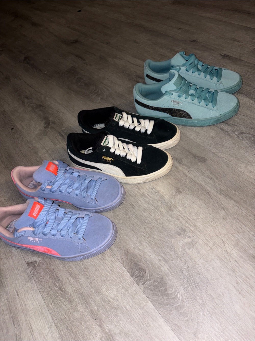 Puma Sneakers Trio - Lavender, Black, Teal